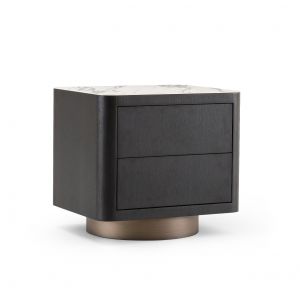 wood bedside table