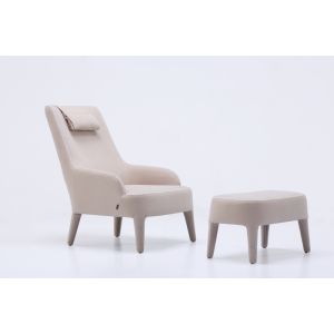 comfortable fabric armchair with stool - buy affordable furniture online at DSL Furniture